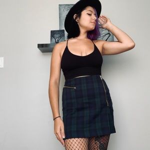 Plaid skirt, not pleated